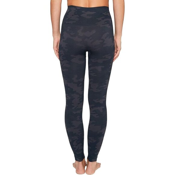 Spanx Womens Look at Me Now Seamless Leggings Black Camo Printed High-Waisted S - Picture 12 of 13